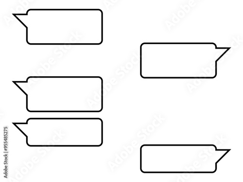 シンプルなチャットイメージB：黒線
