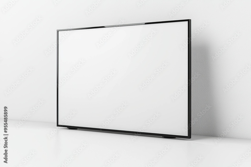 TV screen mockup on isolated background created with Generative AI TV screen mockup on isolated background created with Generative AI