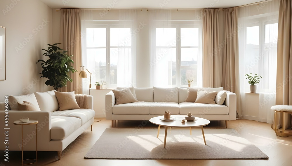 Fototapeta premium Photo interior modern design room 3d illustration