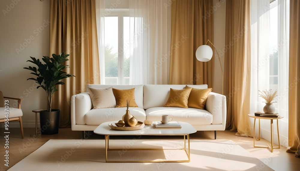 Fototapeta premium Photo interior modern design room 3d illustration