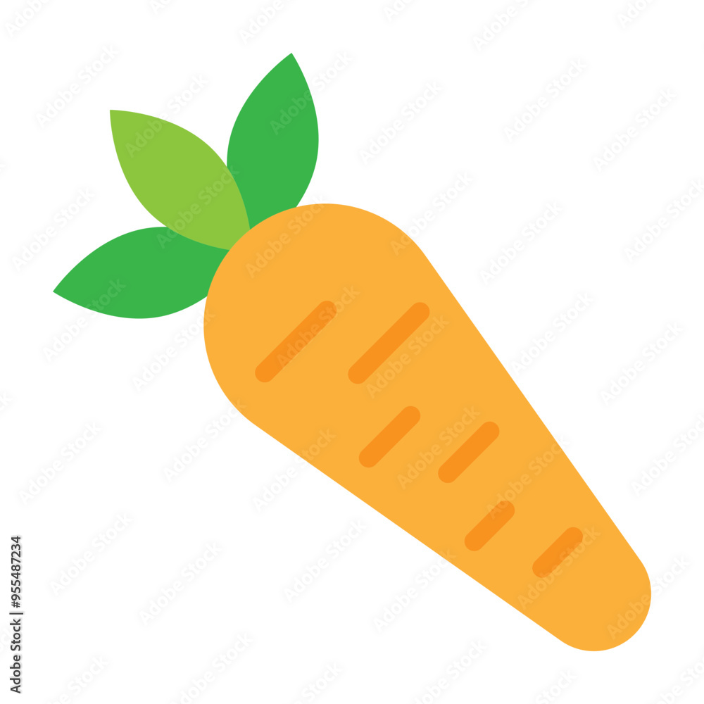 Carrot Vector Flat Icon Design Carrot Vector Flat Icon Design