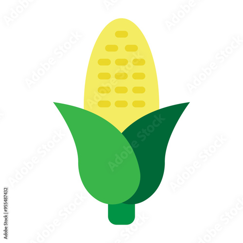 Corn Vector Flat Icon Design