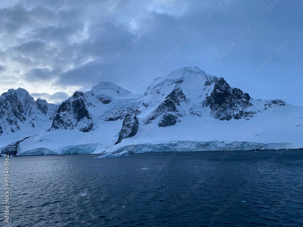 iceberg in polar regions at sunset iceberg in polar regions at sunset