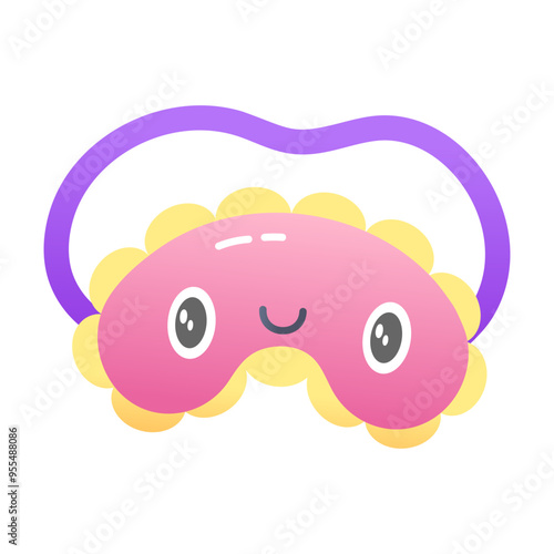 Sleep mask flat style icon 