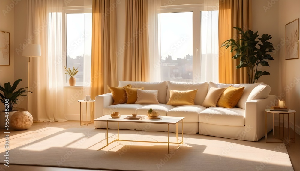 Fototapeta premium Photo interior modern design room 3d illustration