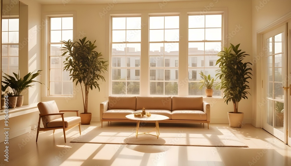 Photo interior modern design room 3d illustration Photo interior modern design room 3d illustration