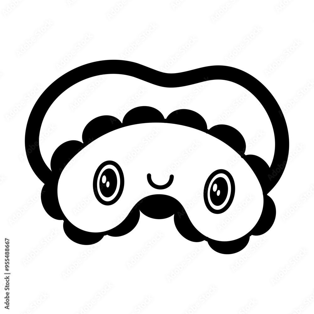Sleep mask glyph style icon Sleep mask glyph style icon