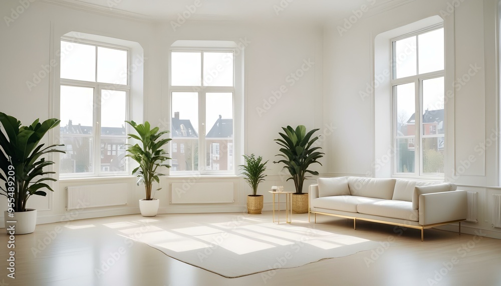 Fototapeta premium Photo interior modern design room 3d illustration