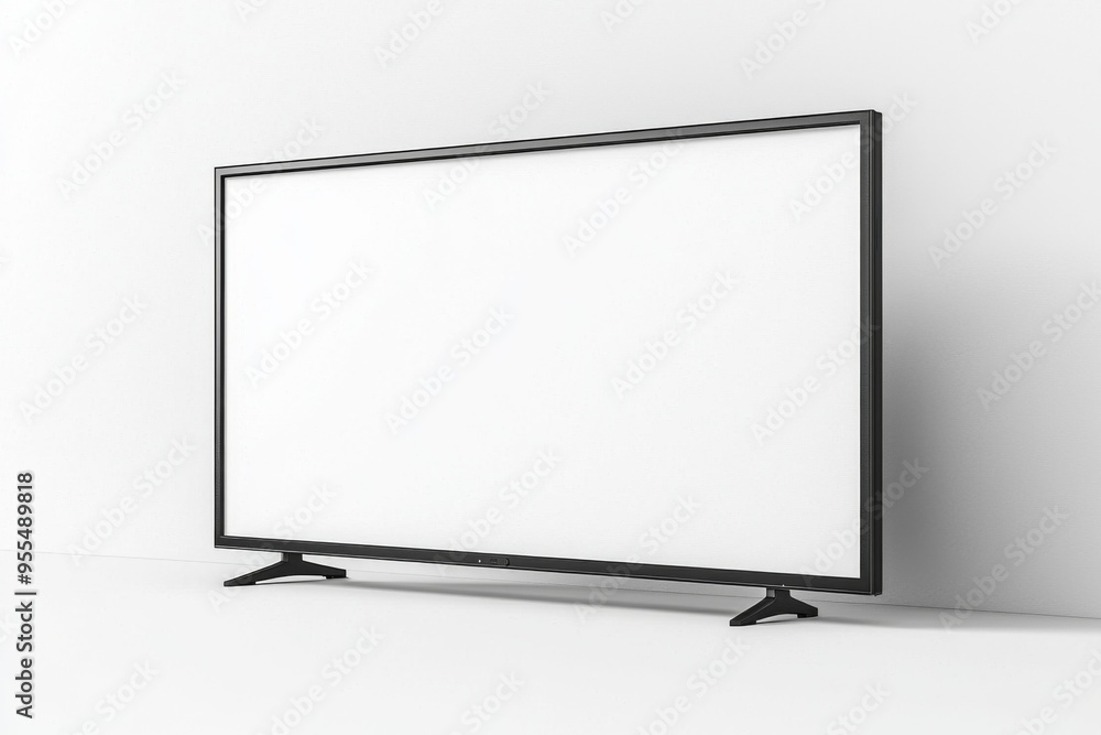 TV screen mockup on isolated background created with Generative AI TV screen mockup on isolated background created with Generative AI