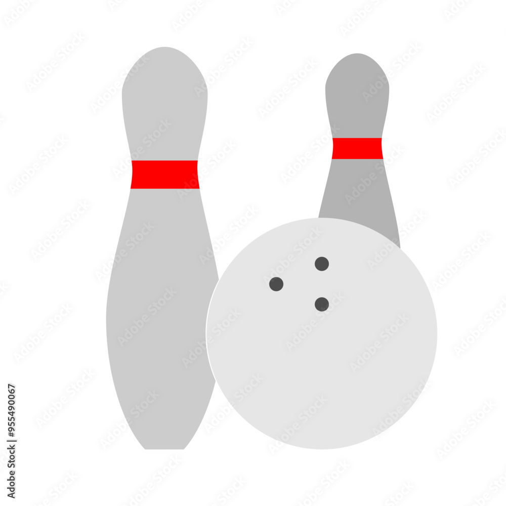 Bowling Vector Flat Icon Design Bowling Vector Flat Icon Design