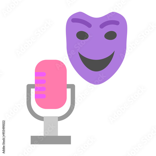Comedy Show Vector Flat Icon Design