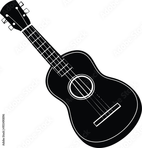 guitar on a white background