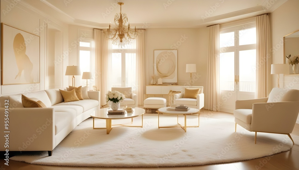 Fototapeta premium Photo interior modern design room 3d illustration