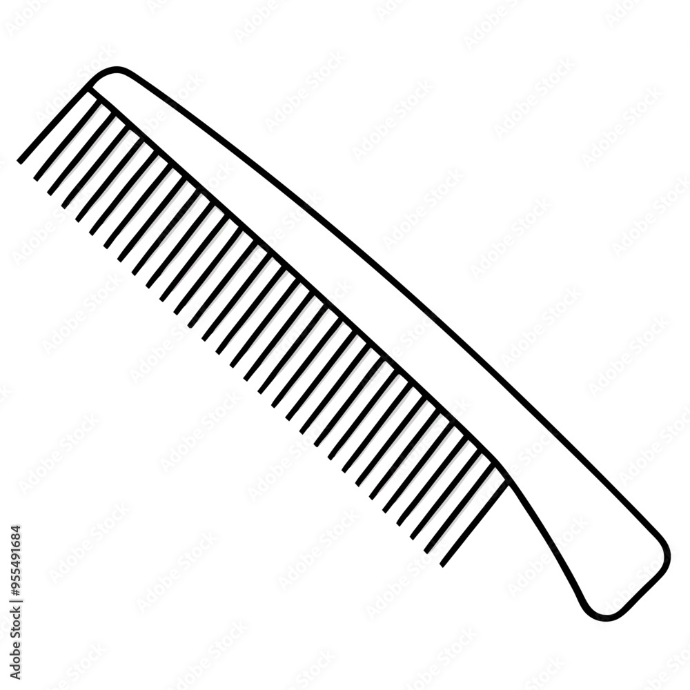 White Background Comb Vector Art White Background Comb Vector Art