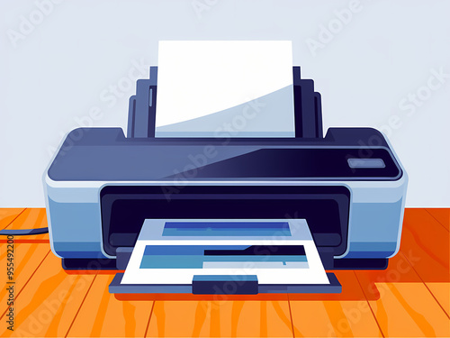 illustration of a computer printer 