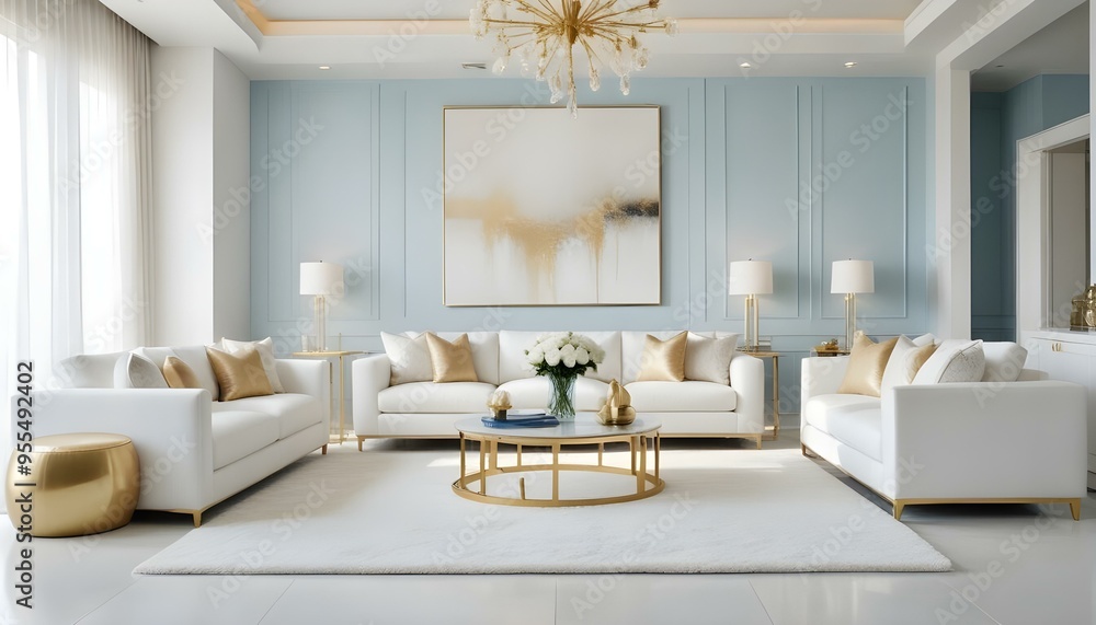 Photo interior modern design room 3d illustration