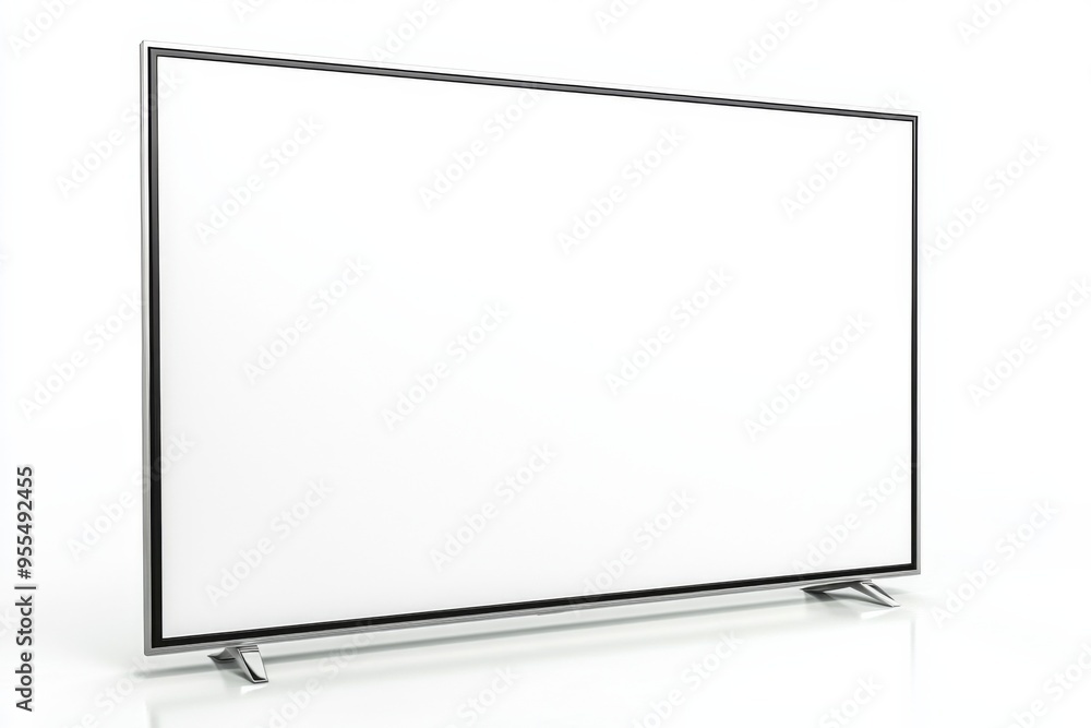 TV screen mockup on isolated background created with Generative AI TV screen mockup on isolated background created with Generative AI