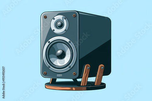 illustration of a studio monitors speaker 