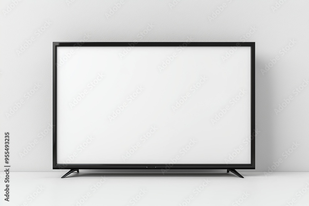 TV screen mockup on isolated background created with Generative AI TV screen mockup on isolated background created with Generative AI