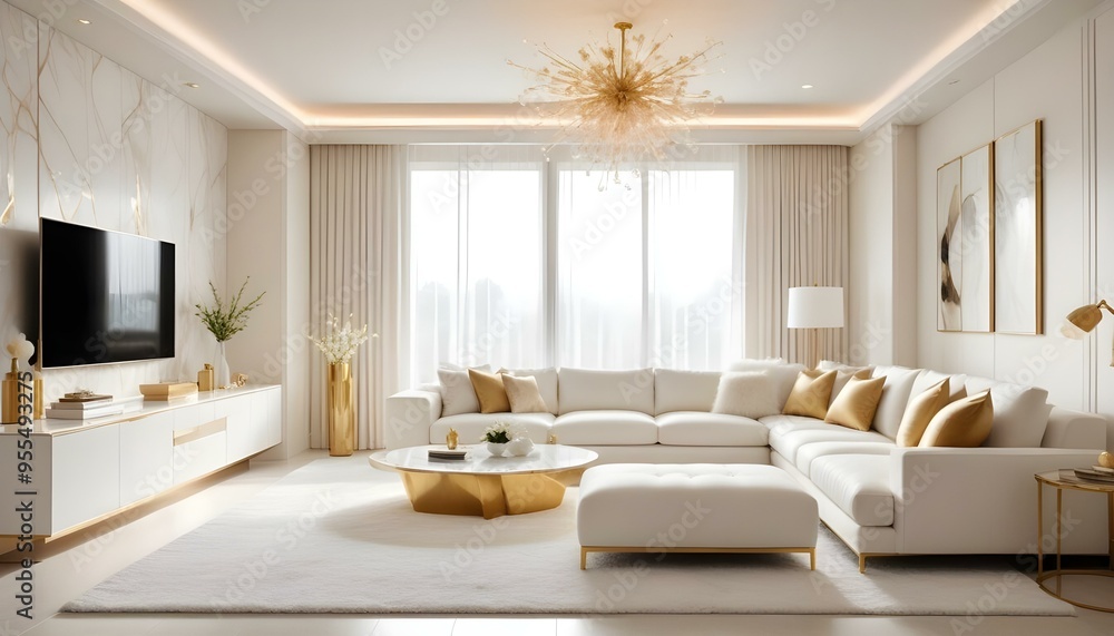 Fototapeta premium Photo interior modern design room 3d illustration