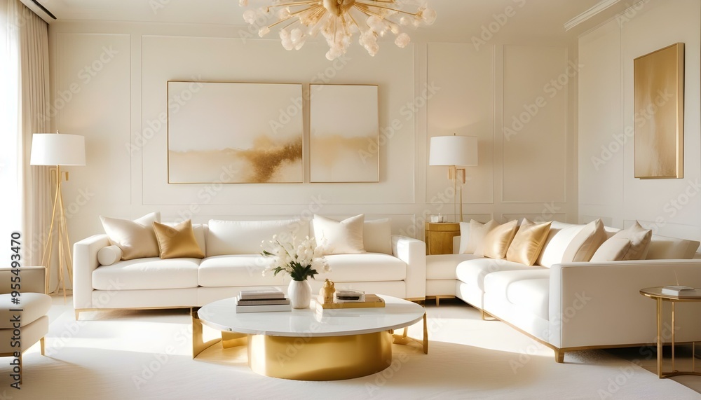 Fototapeta premium Photo interior modern design room 3d illustration