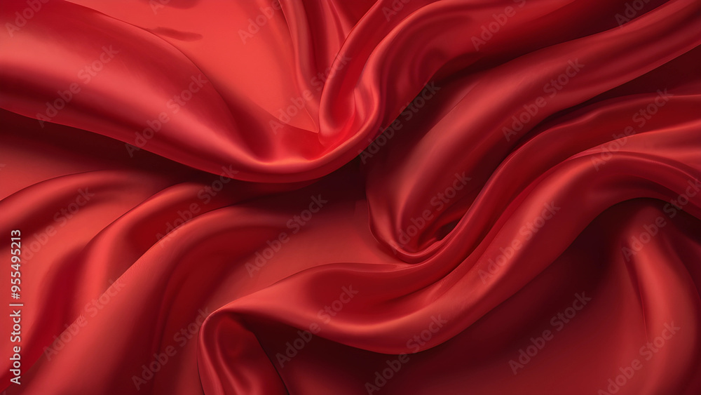 red wrinkled fabric folds background red wrinkled fabric folds background