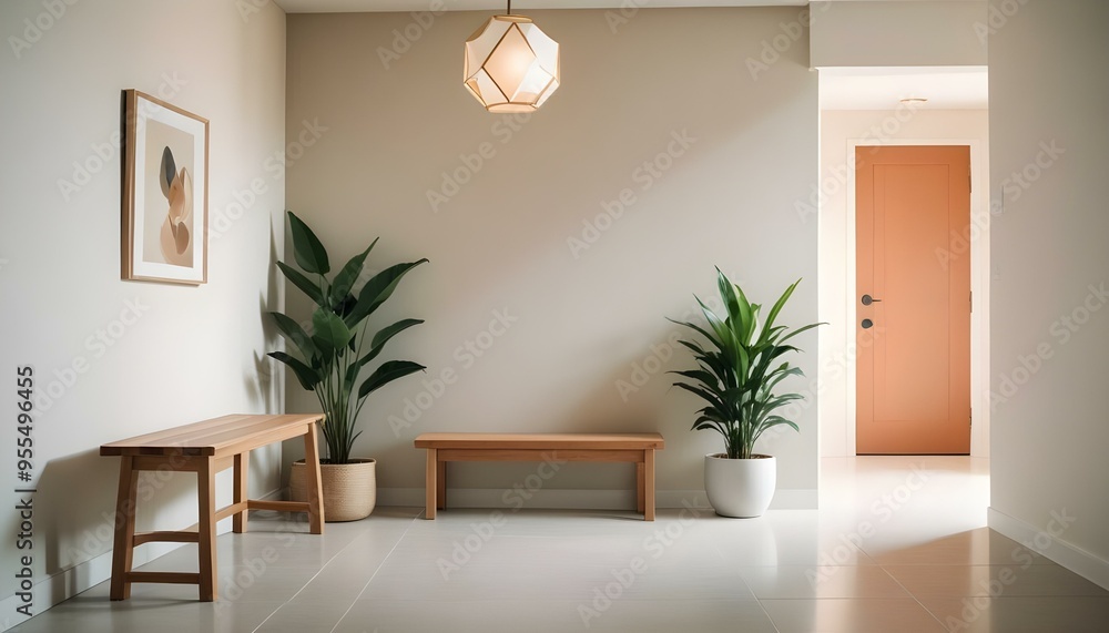 Fototapeta premium Photo interior modern design room 3d illustration