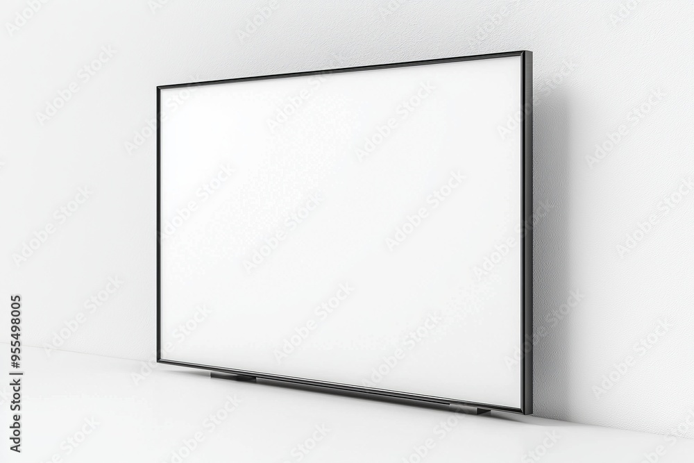 TV screen mockup on isolated background created with Generative AI TV screen mockup on isolated background created with Generative AI