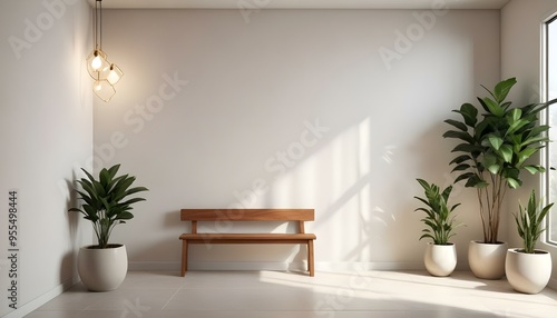 Photo interior modern design room 3d illustration