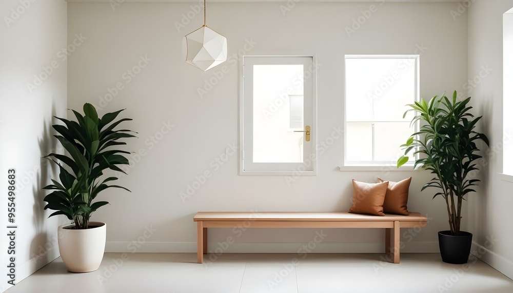 Fototapeta premium Photo interior modern design room 3d illustration