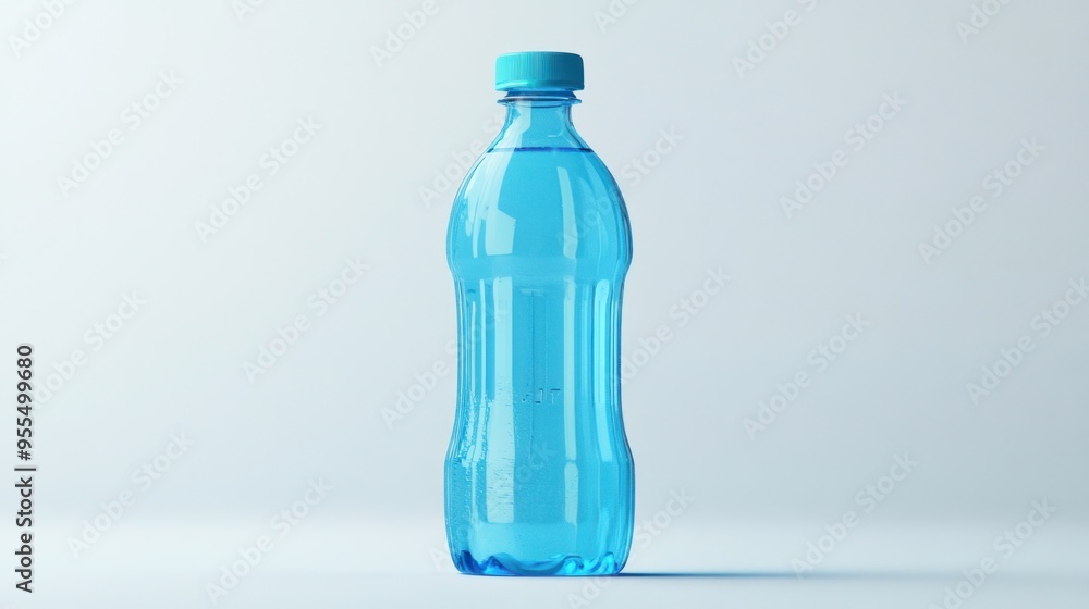 custom made wallpaper toronto digitalBlue Plastic Water Bottle on a White Background