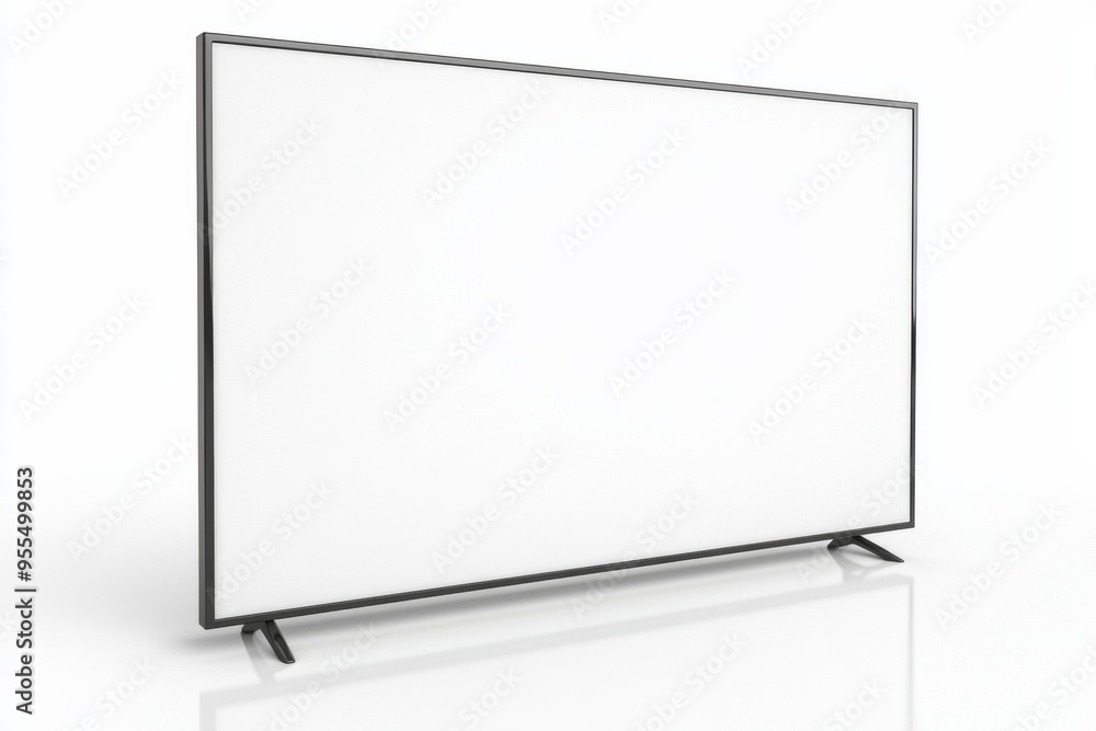 TV screen mockup on isolated background created with Generative AI TV screen mockup on isolated background created with Generative AI