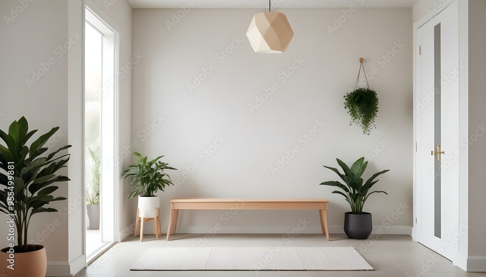 Fototapeta premium Photo interior modern design room 3d illustration