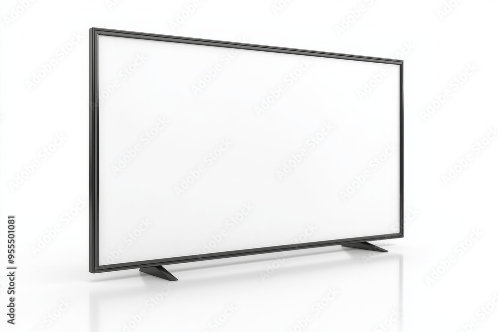 TV screen mockup on isolated background created with Generative AI TV screen mockup on isolated background created with Generative AI
