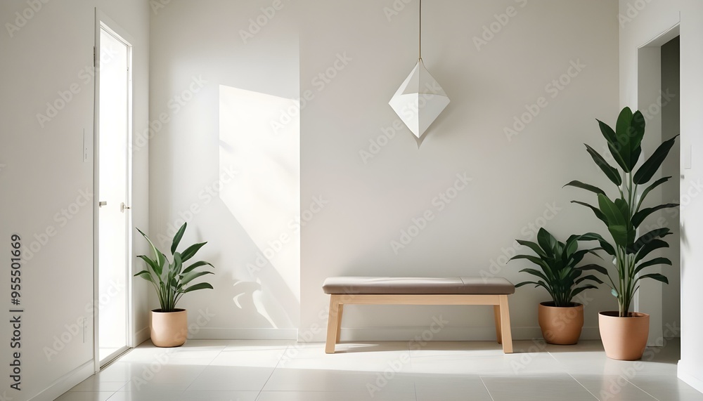 Photo interior modern design room 3d illustration Photo interior modern design room 3d illustration