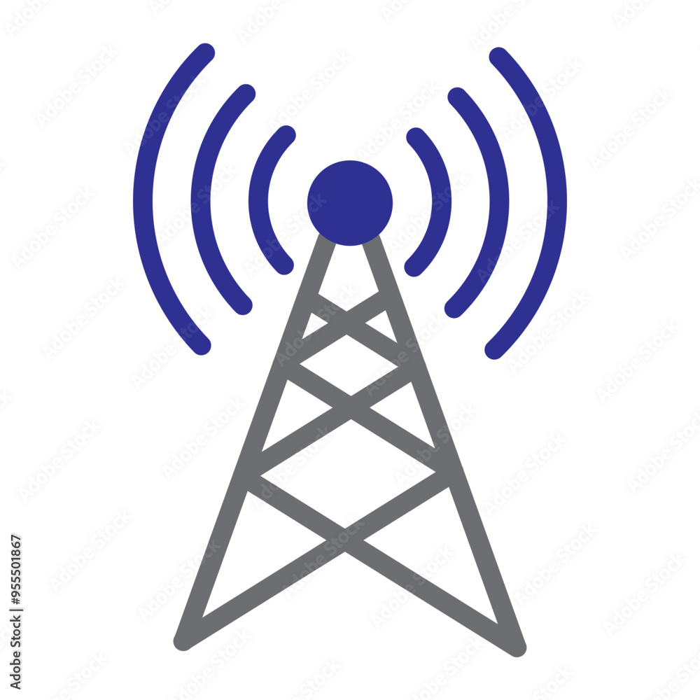 Ground Station Vector Flat Icon Design Ground Station Vector Flat Icon Design
