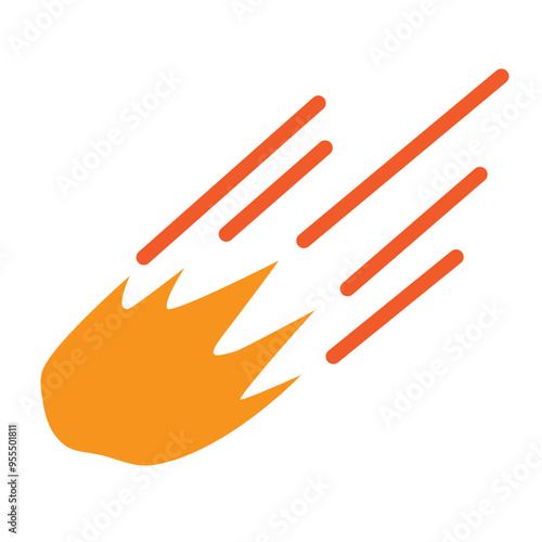 Meteorite Vector Flat Icon Design