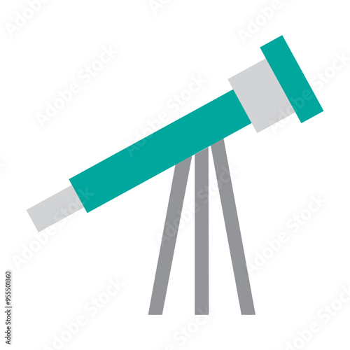 Telescope Vector Flat Icon Design