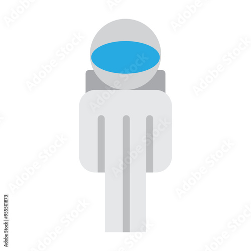 Astronaut Vector Flat Icon Design