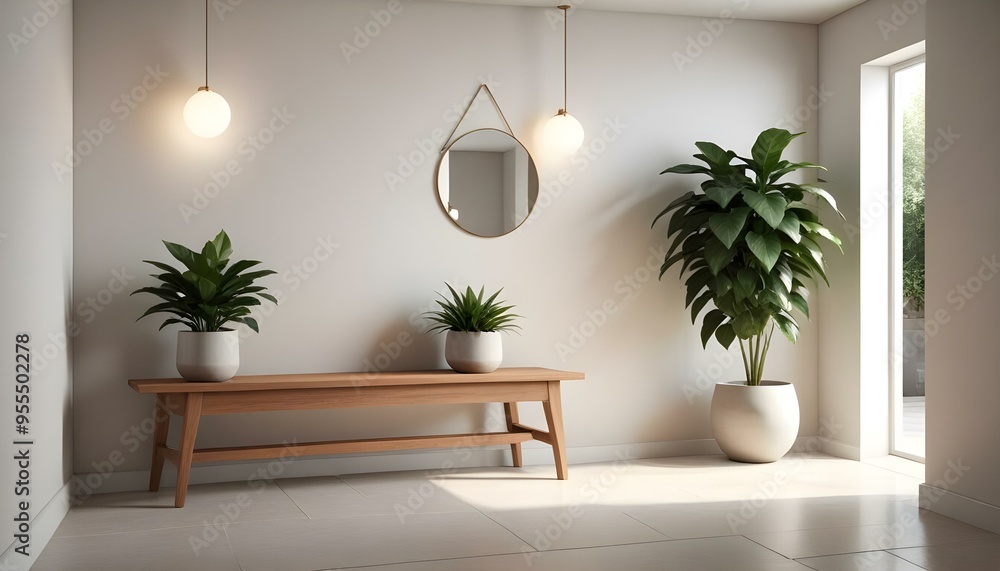 Photo interior modern design room 3d illustration Photo interior modern design room 3d illustration