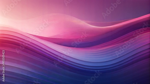 Abstract layered waves in purple and pink with soft gradient lighting