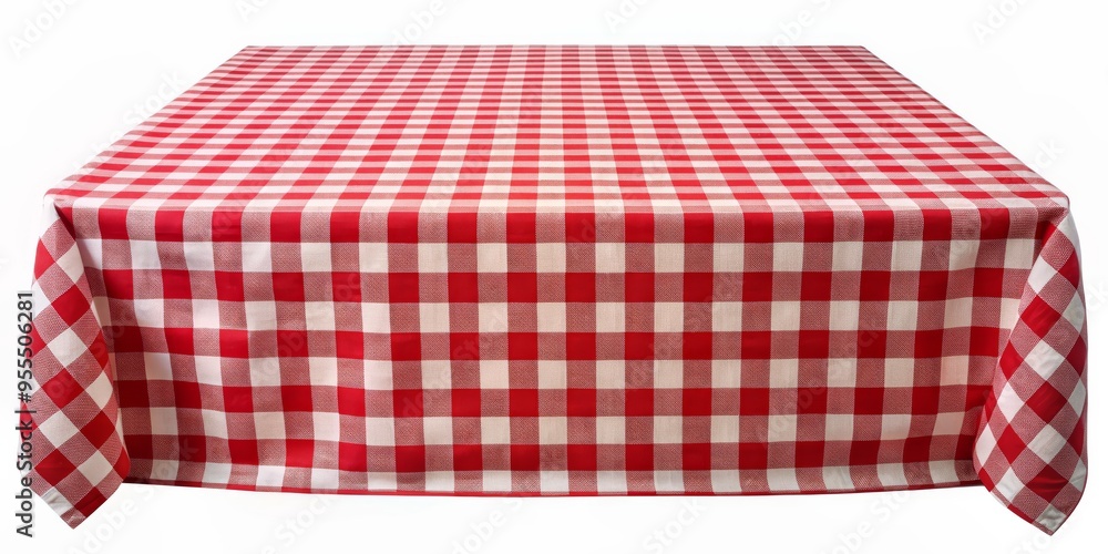 Red and White Checkered Tablecloth, Picnic ,Gingham , Table Setting , Outdoor Red and White Checkered Tablecloth, Picnic ,Gingham , Table Setting , Outdoor