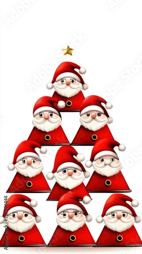 Christmas Tree of Santa Clauses