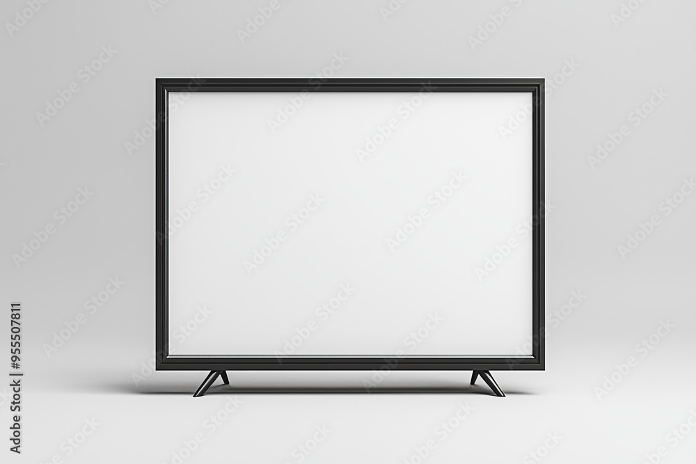TV screen mockup on isolated background created with Generative AI TV screen mockup on isolated background created with Generative AI