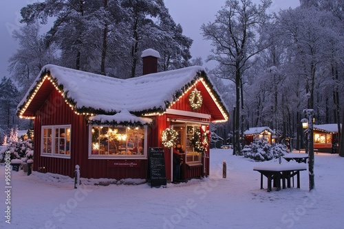 Wallpaper Mural winter house Torontodigital.ca