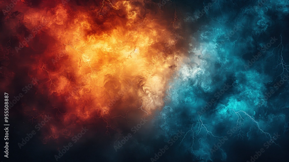 Fire and Ice Abstract Background Fire and Ice Abstract Background