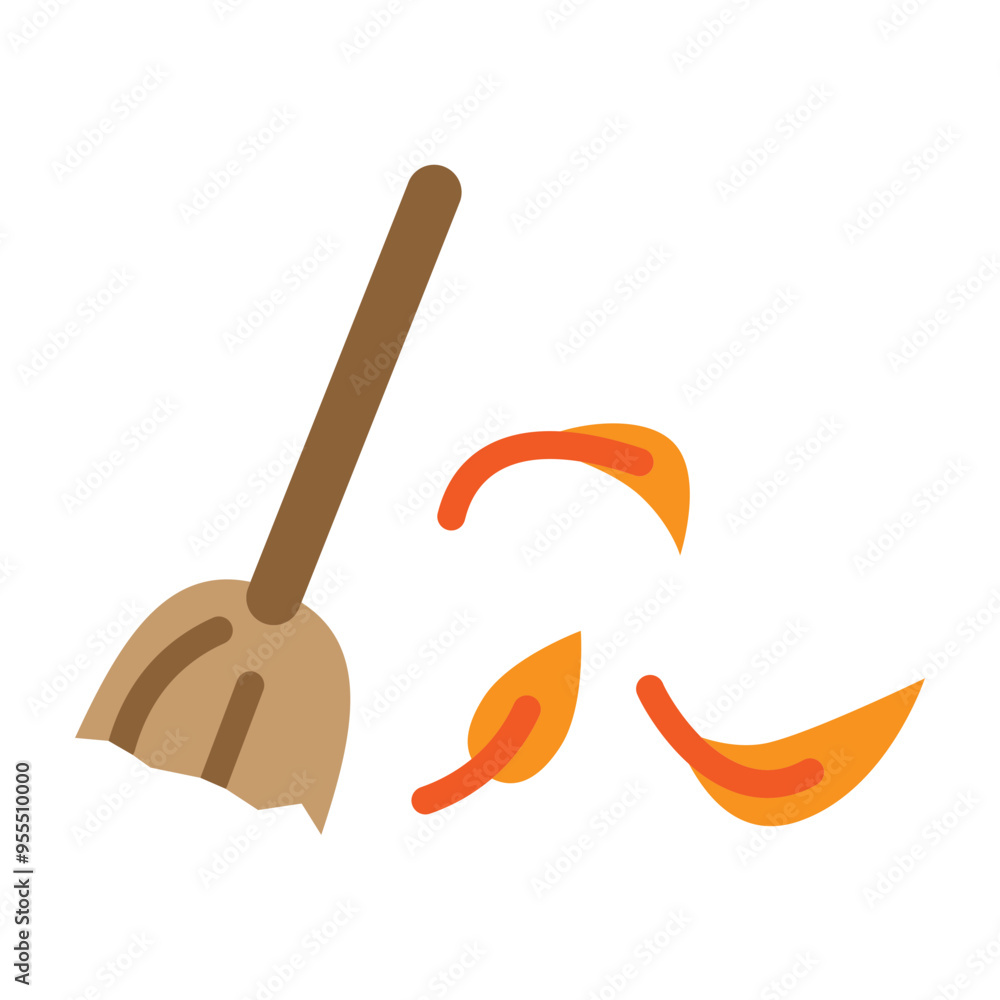 Broom Vector Flat Icon Design Broom Vector Flat Icon Design