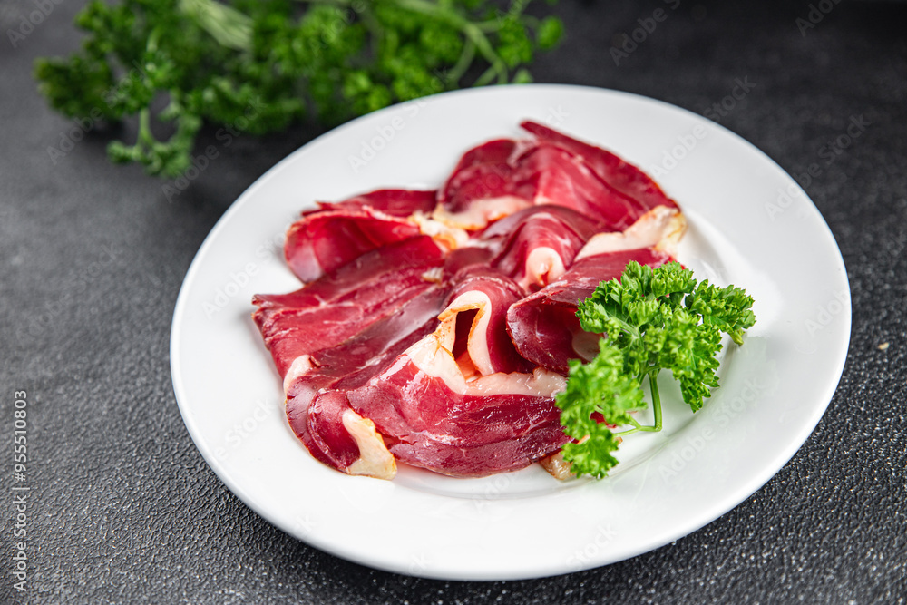 duck breast magret smoked poultry fresh meal food snack on the table copy space food background rustic top view duck breast magret smoked poultry fresh meal food snack on the table copy space food background rustic top view