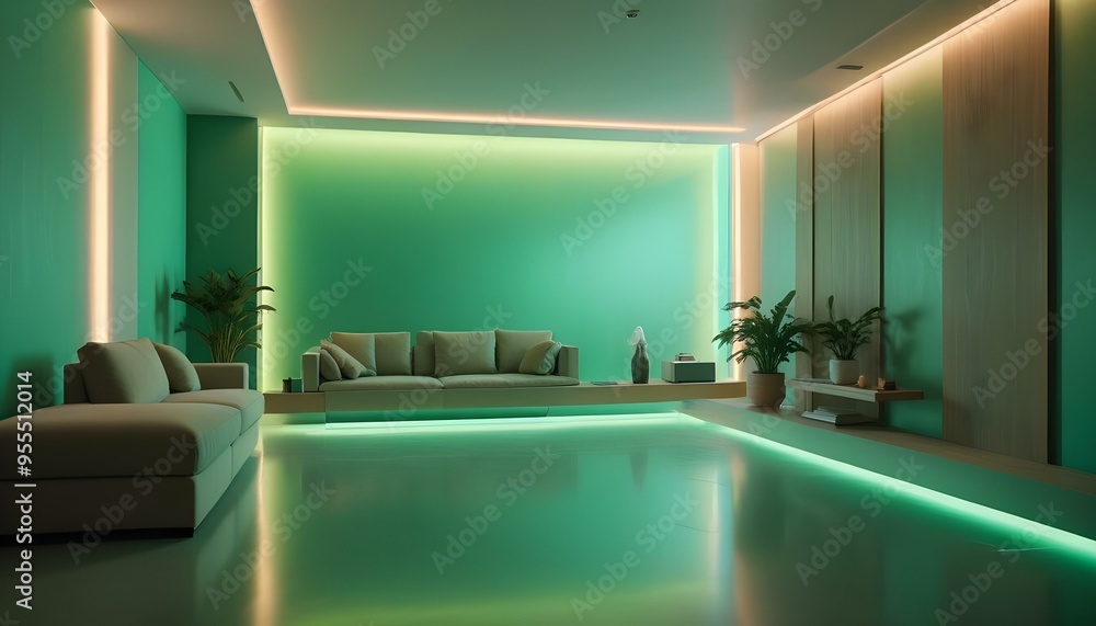 Photo interior modern design room 3d illustration Photo interior modern design room 3d illustration