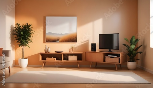 Photo interior modern design room 3d illustration